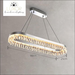 Marshal Modern Chandelier Collection - L90xW25cm / Cool light 6000K / Chrome chandelier - chandeliers
