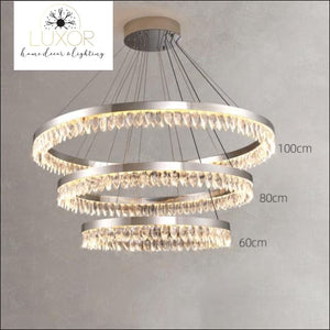 Marshal Modern Chandelier Collection - Round 100x80x60cm / Cool light 6000K / Gold chandelier - chandeliers