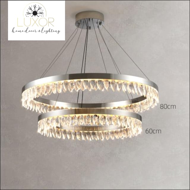 Marshal Modern Chandelier Collection - Round 80x60cm / Cool light 6000K / Gold chandelier - chandeliers