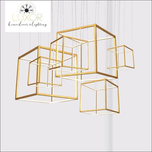 pendant lighting Maysen 3D Box Pendant Light Set - Luxor Home Decor & Lighting