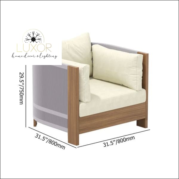 Medellin Modern 3 Piece Patio Set - Outdoor Seating