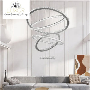Melone 5 Ring Crystal Chandelier - Chandelier