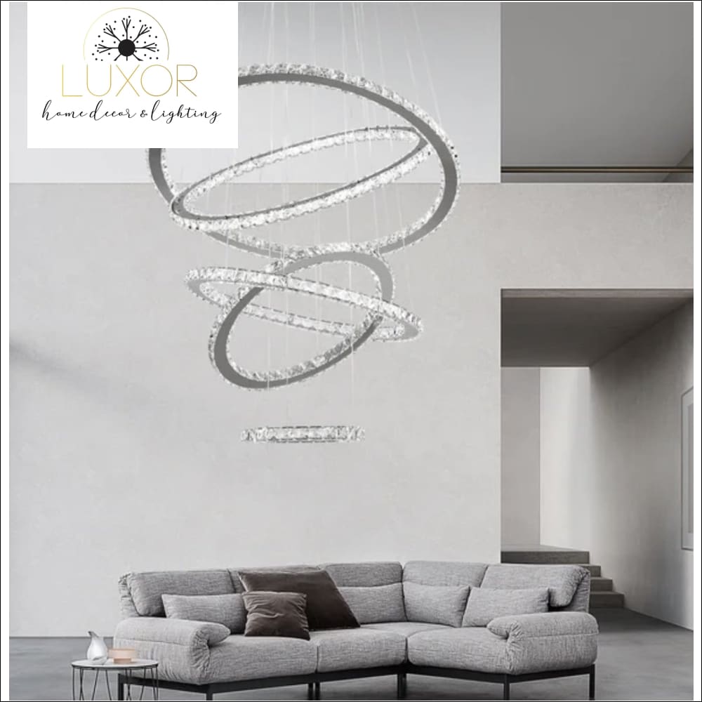 Melone 5 Ring Crystal Chandelier - Chandelier