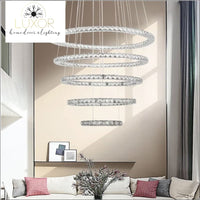 Melone 5 Ring Crystal Chandelier - Chandelier