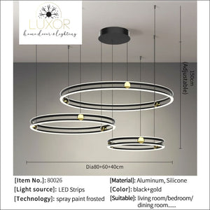 Milan Modern Ring Chandelier - chandeliers