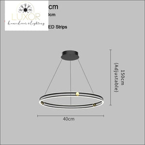 Milan Modern Ring Chandelier - Dia40cm / Dimmable warm light - chandeliers