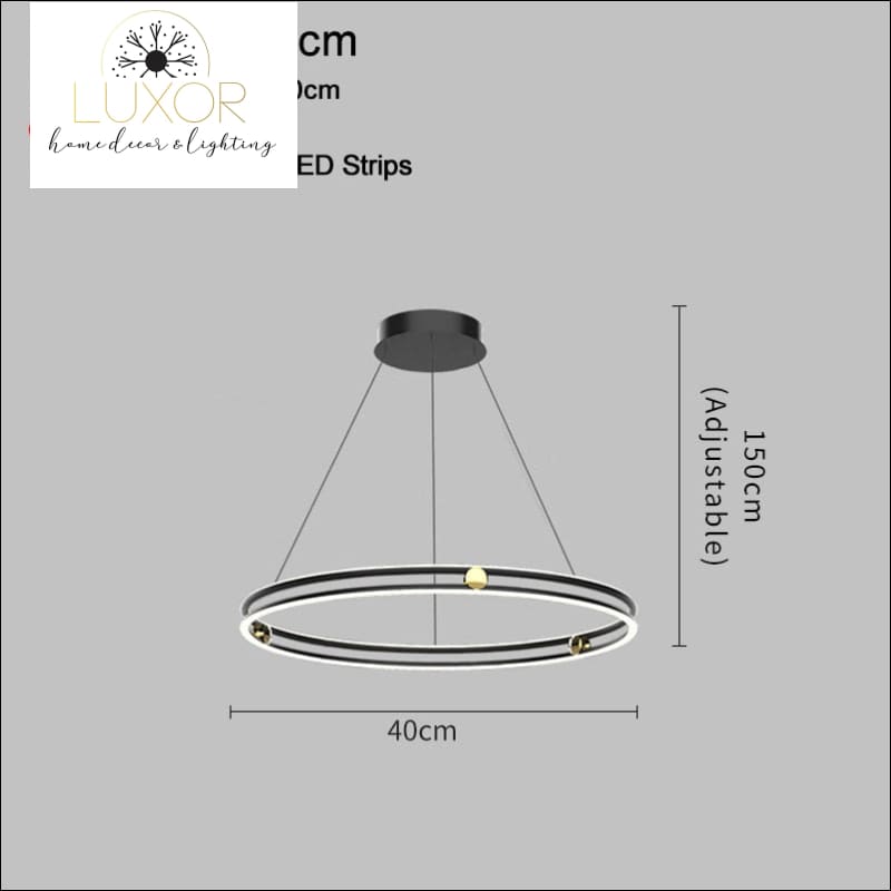 Milan Modern Ring Chandelier - Dia40cm / Dimmable warm light - chandeliers