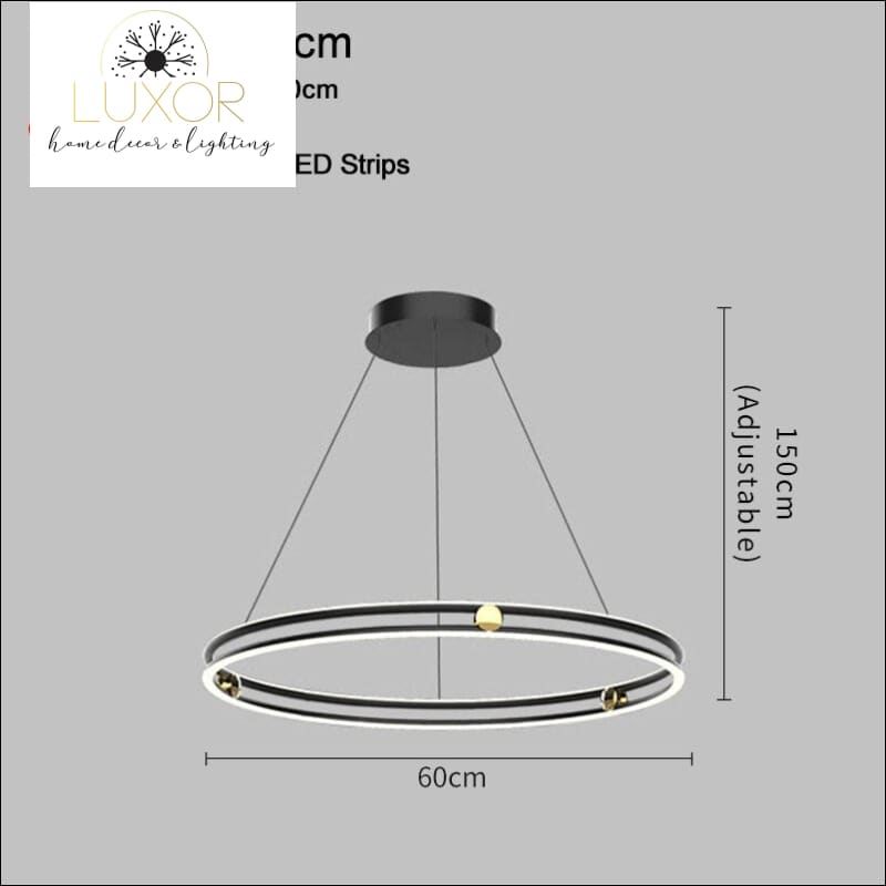 Milan Modern Ring Chandelier - Dia60cm / Dimmable warm light - chandeliers