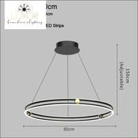 Milan Modern Ring Chandelier - Dia80cm / Dimmable warm light - chandeliers