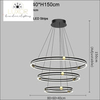 Milan Modern Ring Chandelier - Dia80x60x40cm-Style A (Chandelier) / Dimmable warm light - chandeliers