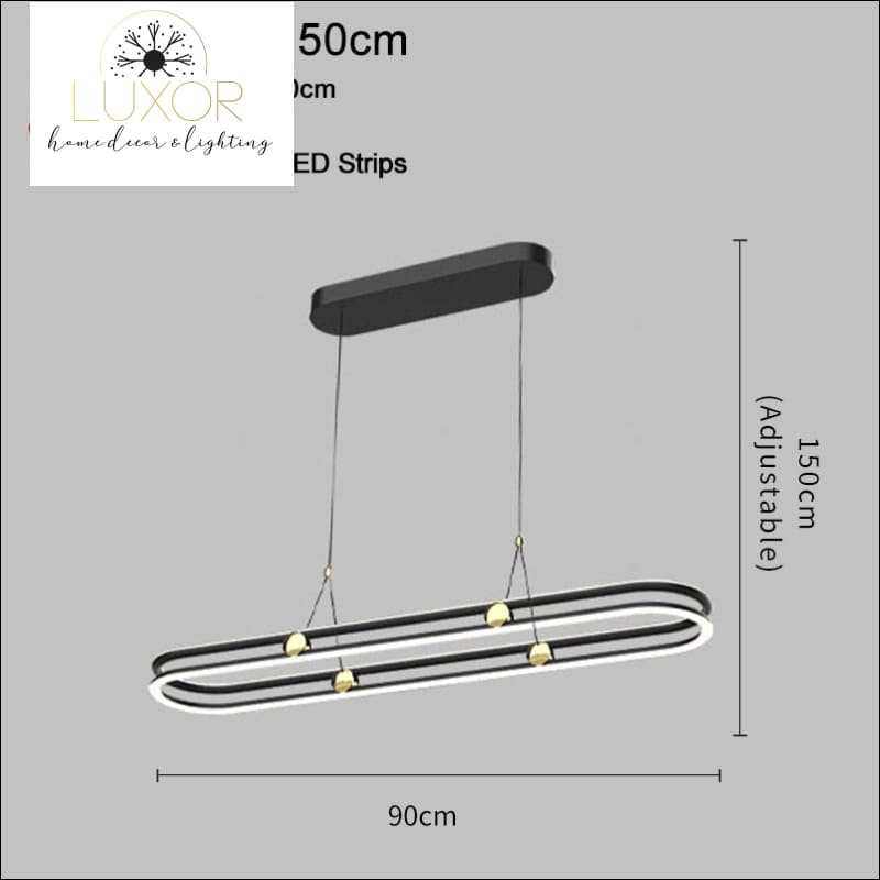 Milan Modern Ring Chandelier - L90xW30cm / Dimmable warm light - chandeliers
