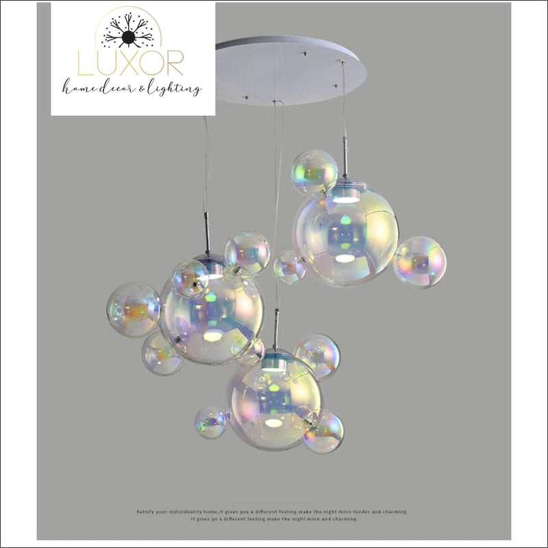 chandeliers Milly Crystal Bubble Glass Chandelier - Luxor Home Decor & Lighting