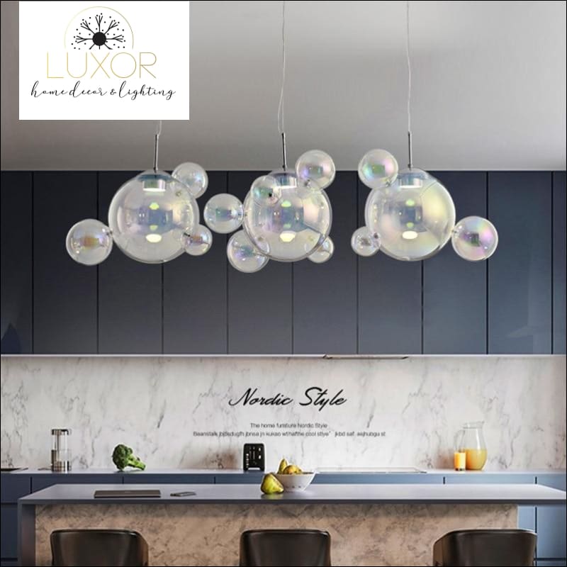 chandeliers Milly Crystal Bubble Glass Chandelier - Luxor Home Decor & Lighting