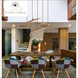 chandelier Minimalist Semicircular Solid Wood Pendant Light - Luxor Home Decor & Lighting