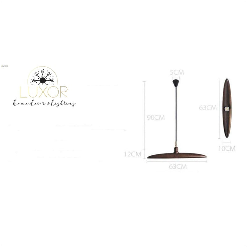 chandelier Minimalist Semicircular Solid Wood Pendant Light - Luxor Home Decor & Lighting