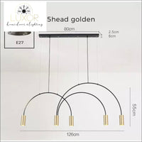 Modern Hook Pendant Light - 3 Head Pendant - W85cmxH52cm - pendant lighting