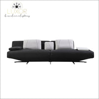 Moderna Modular Armless Sofa 2-Piece Linen Upholstered with Removable Side Table