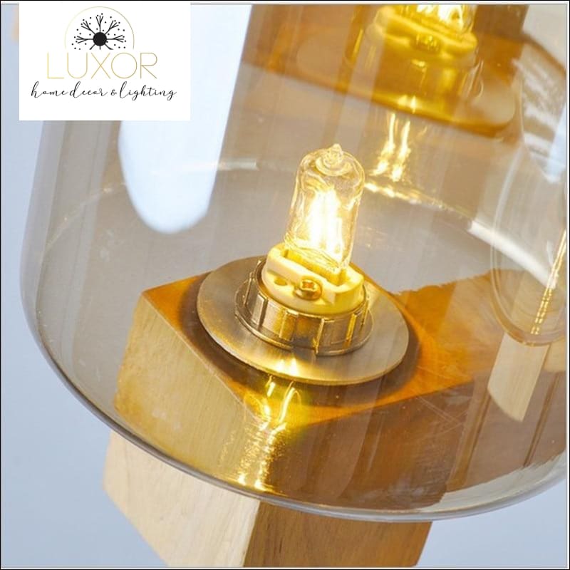 chandeliers Molini Glass Wooden Chandelier - Luxor Home Decor & Lighting