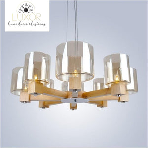 chandeliers Molini Glass Wooden Chandelier - Luxor Home Decor & Lighting