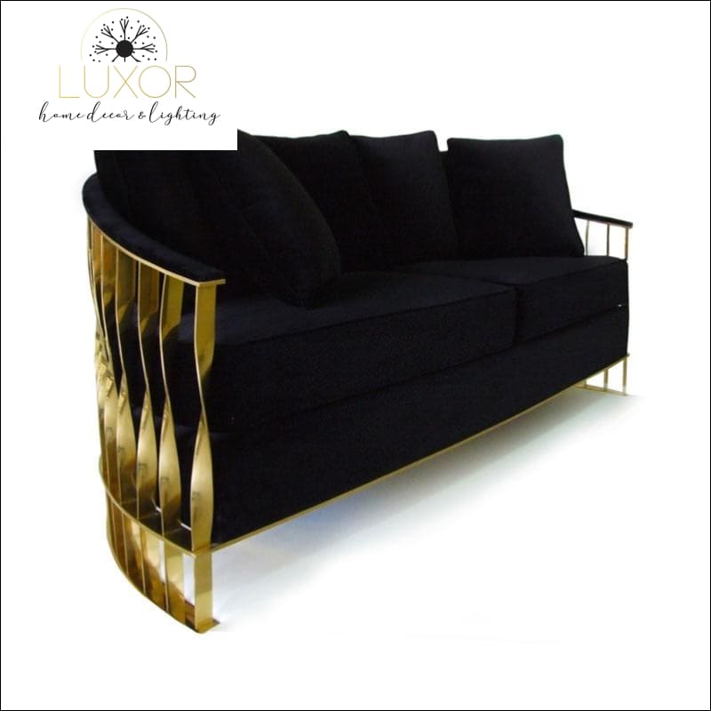 furniture Morgan Twist Velvet Chic Sofa - Luxor Home Decor & Lighting
