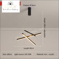 Multini Minimalists Modern Light - 3 Lights - L60cm / Warm White - chandeliers