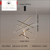 Multini Minimalists Modern Light - 7 Lights - L100cm / Warm White - chandeliers