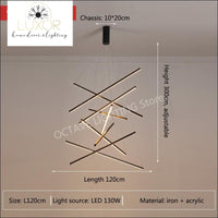 Multini Minimalists Modern Light - 9 Lights - L120cm / Warm White - chandeliers