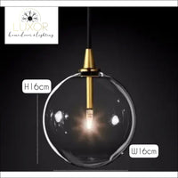 Nabila Nordic Glass Round Chandelier - chandeliers
