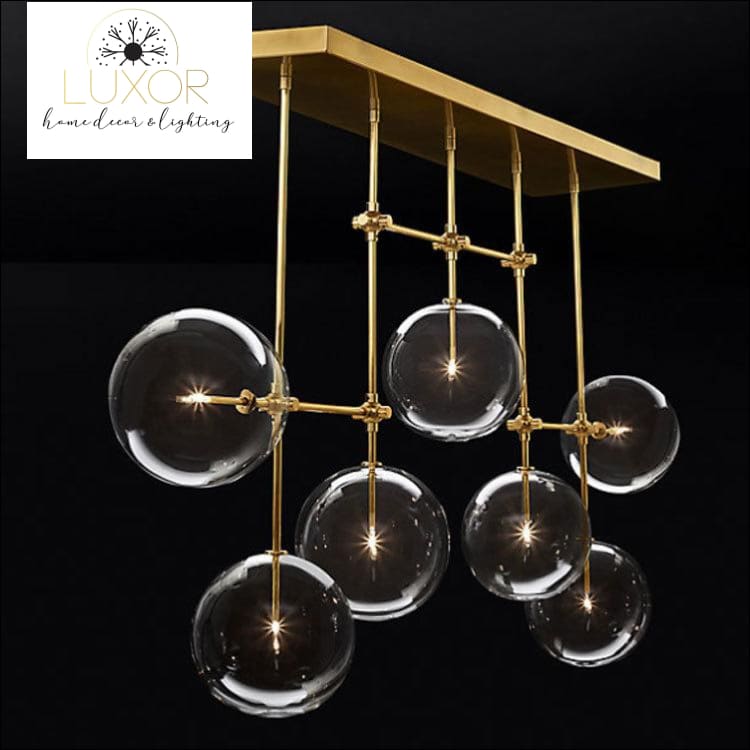 chandeliers Nabila Nordic Glass Round Chandelier - Luxor Home Decor & Lighting