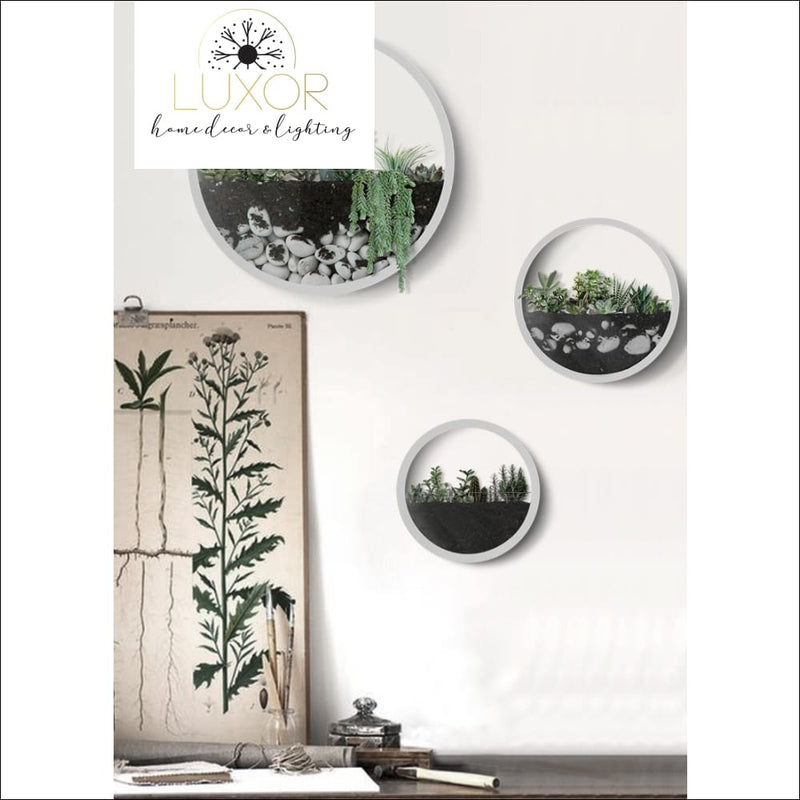 wall decor Nordic Round Plant Glass Wall Vase - Luxor Home Decor & Lighting