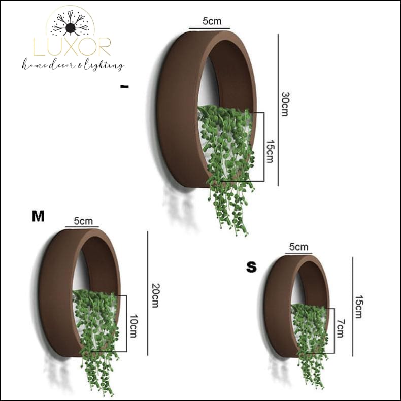 wall decor Nordic Round Plant Glass Wall Vase - Luxor Home Decor & Lighting