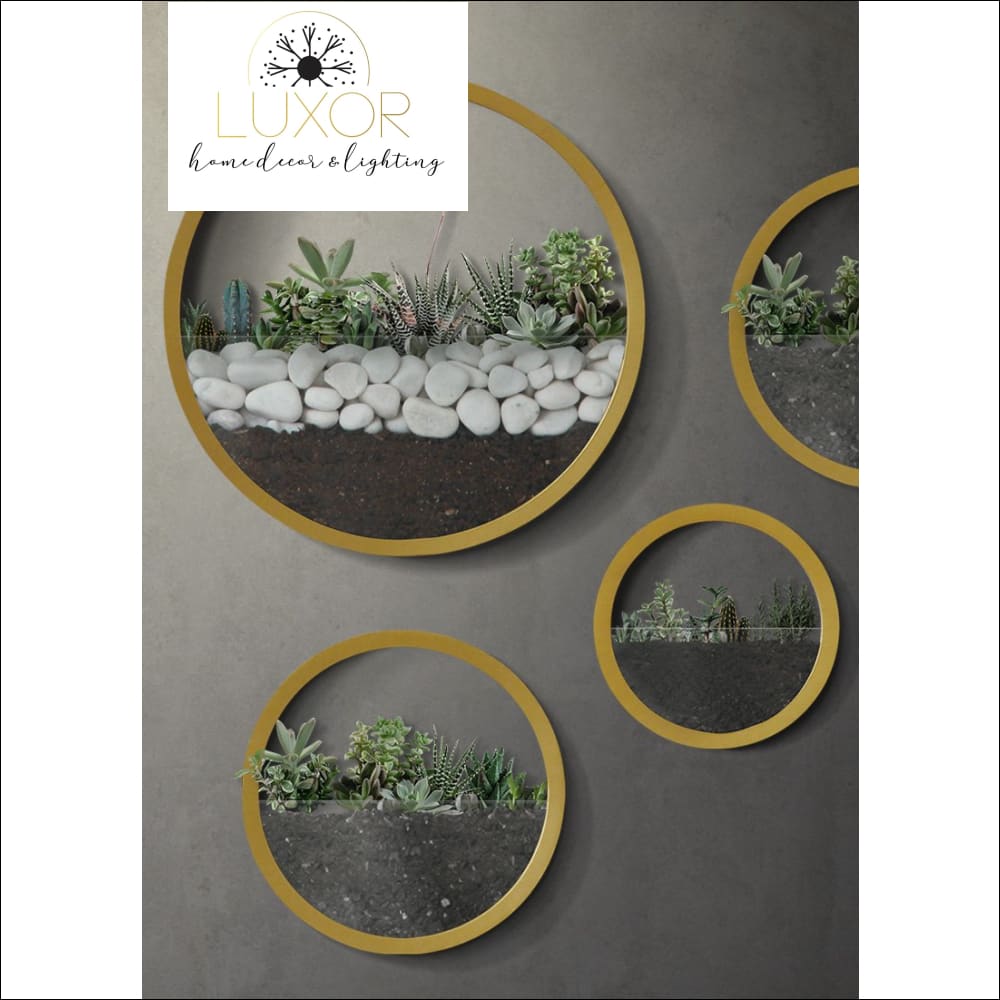 wall decor Nordic Round Plant Glass Wall Vase - Luxor Home Decor & Lighting
