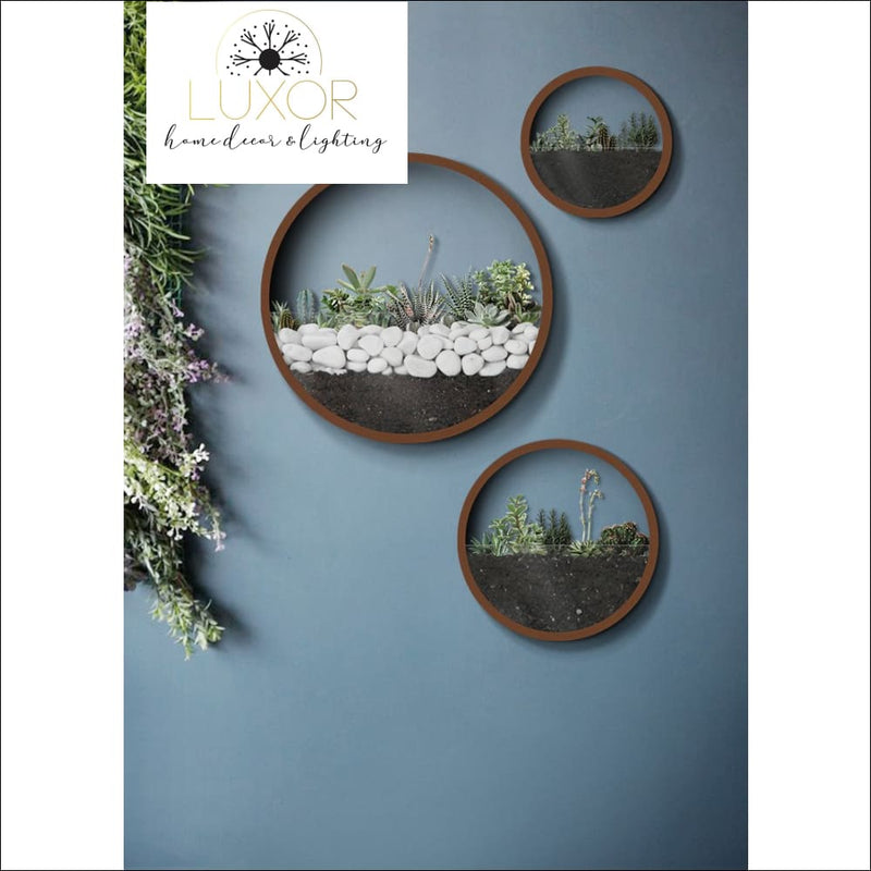 wall decor Nordic Round Plant Glass Wall Vase - Luxor Home Decor & Lighting