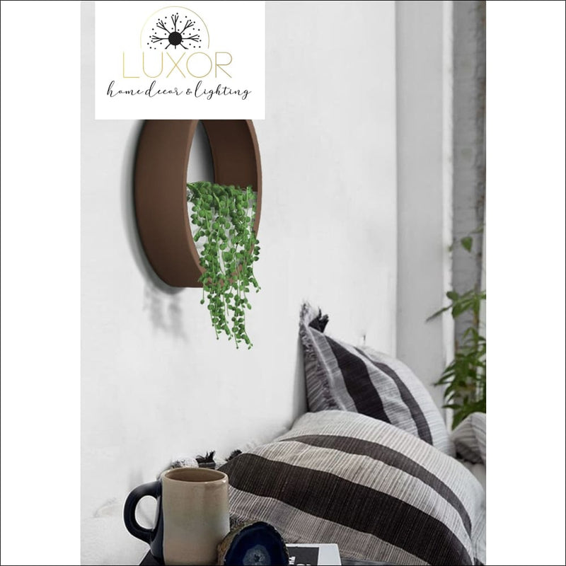 wall decor Nordic Round Plant Glass Wall Vase - Luxor Home Decor & Lighting