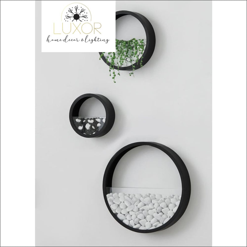wall decor Nordic Round Plant Glass Wall Vase - Luxor Home Decor & Lighting