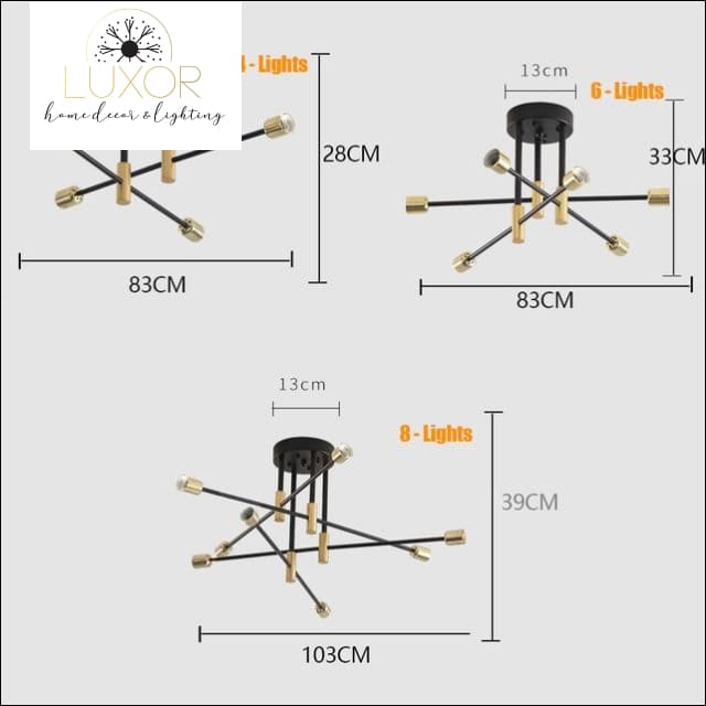 chandeliers Calligraphy Modern Chandelier - Luxor Home Decor & Lighting