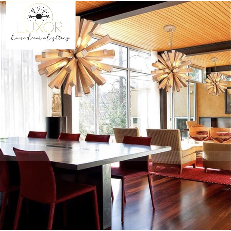 Chandeliers Nostalgic Wooden Chandelier - Luxor Home Decor & Lighting