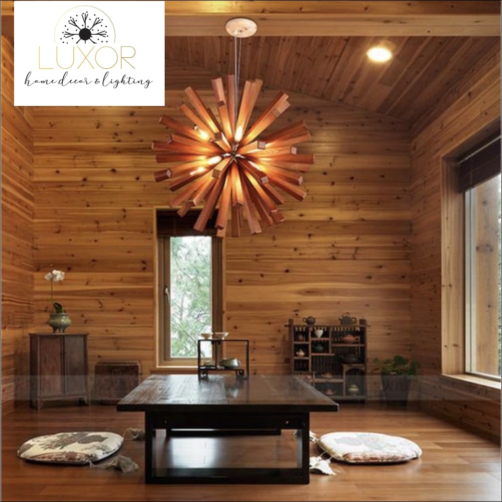 Chandeliers Nostalgic Wooden Chandelier - Luxor Home Decor & Lighting