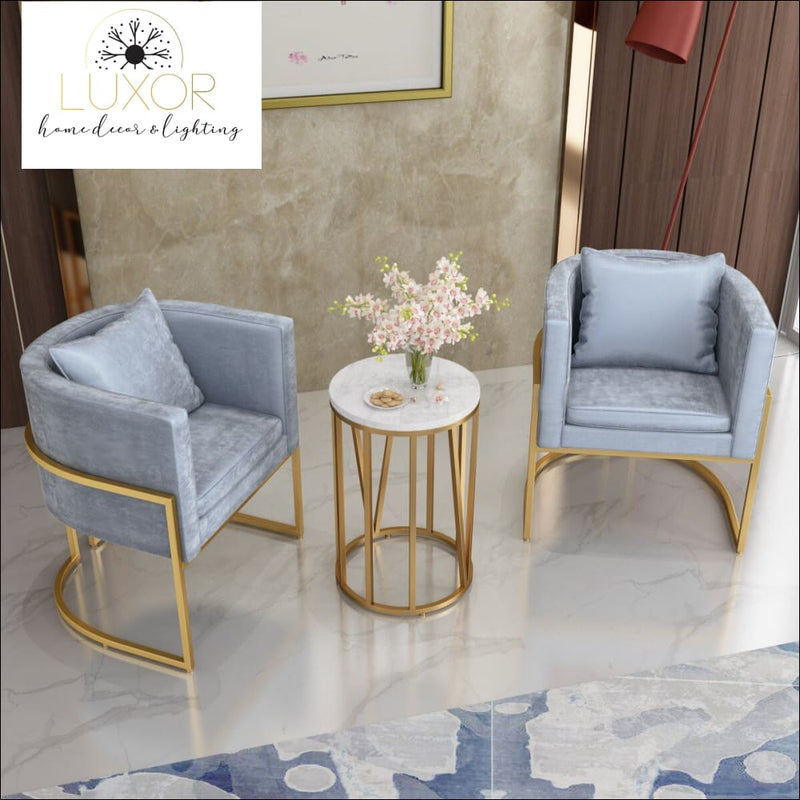 furniture Noza Velvet Accent Chair - Luxor Home Decor & Lighting
