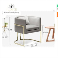 furniture Noza Velvet Accent Chair - Luxor Home Decor & Lighting