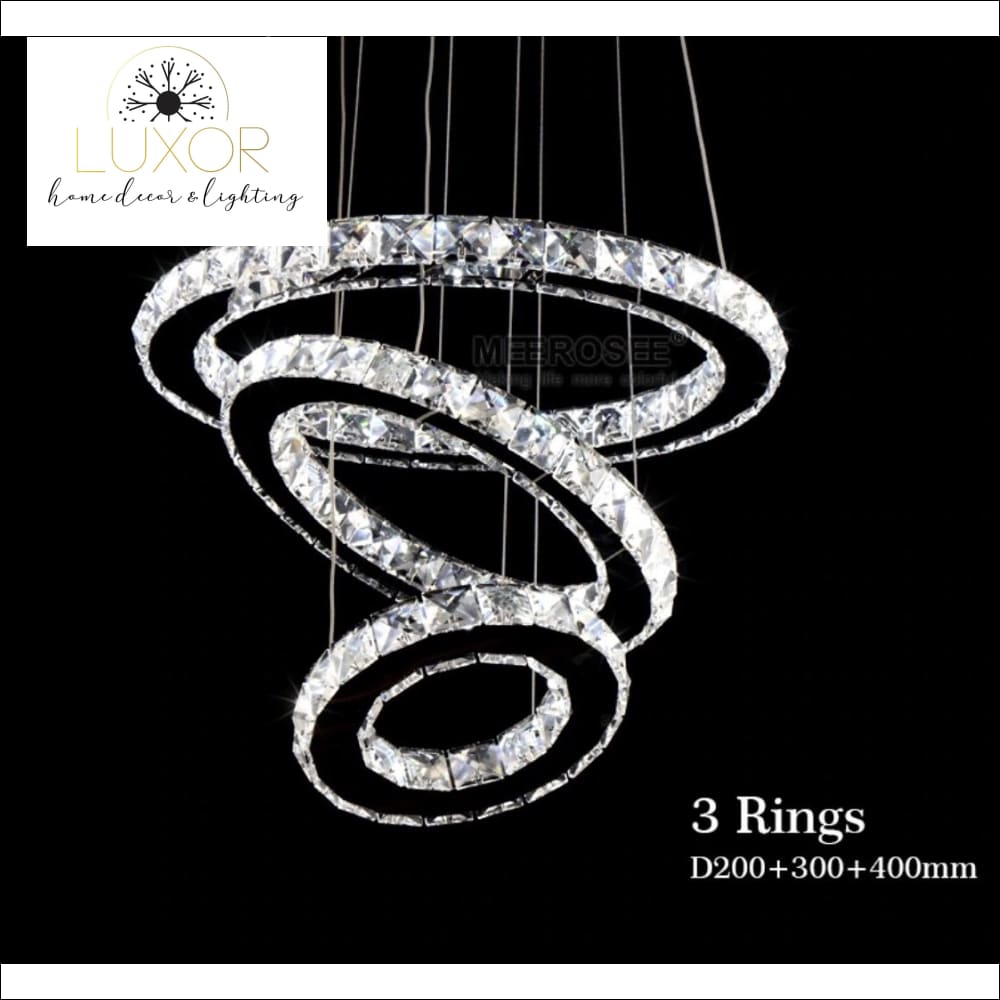 Chandeliers Oliviani Three Ring Crystal Chandelier - Luxor Home Decor & Lighting