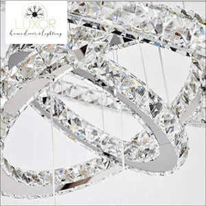 Chandeliers Oliviani Three Ring Crystal Chandelier - Luxor Home Decor & Lighting