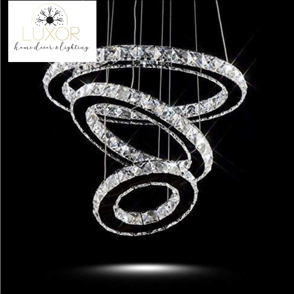 Chandeliers Oliviani Three Ring Crystal Chandelier - Luxor Home Decor & Lighting