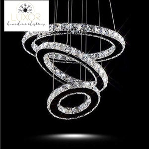 Chandeliers Oliviani Three Ring Crystal Chandelier - Luxor Home Decor & Lighting