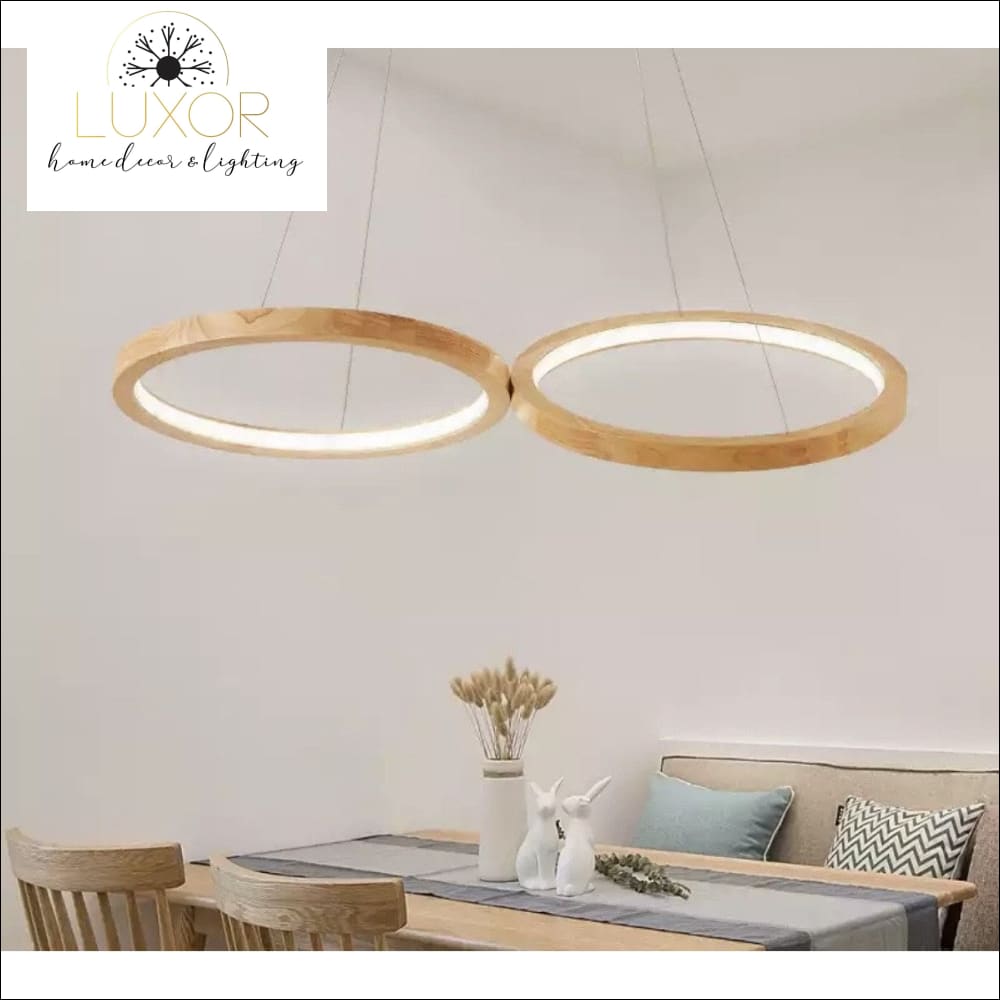 pendant lighting Orly Wooden LED Chandelier - Luxor Home Decor & Lighting