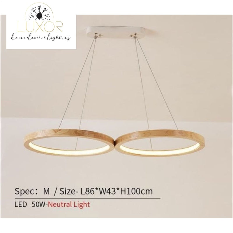 pendant lighting Orly Wooden LED Chandelier - Luxor Home Decor & Lighting