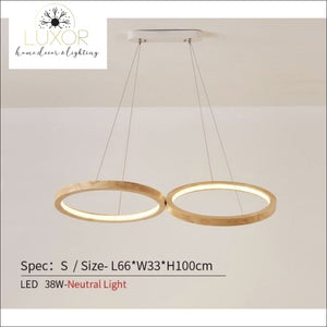 pendant lighting Orly Wooden LED Chandelier - Luxor Home Decor & Lighting