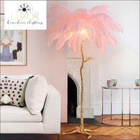 decorative objects Ostrich Feather Palm Tree Floor Lamp - Luxor Home Decor & Lighting