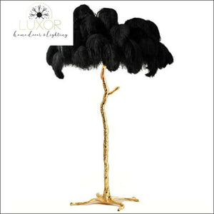 decorative objects Ostrich Feather Palm Tree Floor Lamp - Luxor Home Decor & Lighting