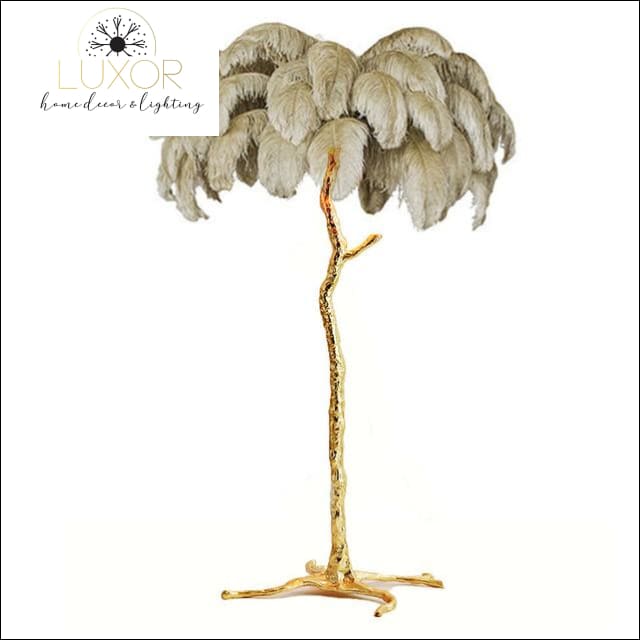 decorative objects Ostrich Feather Palm Tree Floor Lamp - Luxor Home Decor & Lighting